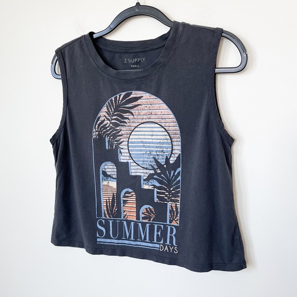Z Supply Sunset La Mer Tank Womens Small Gray - Picture 3 of 10